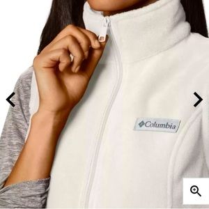 Columbia white fleece vest